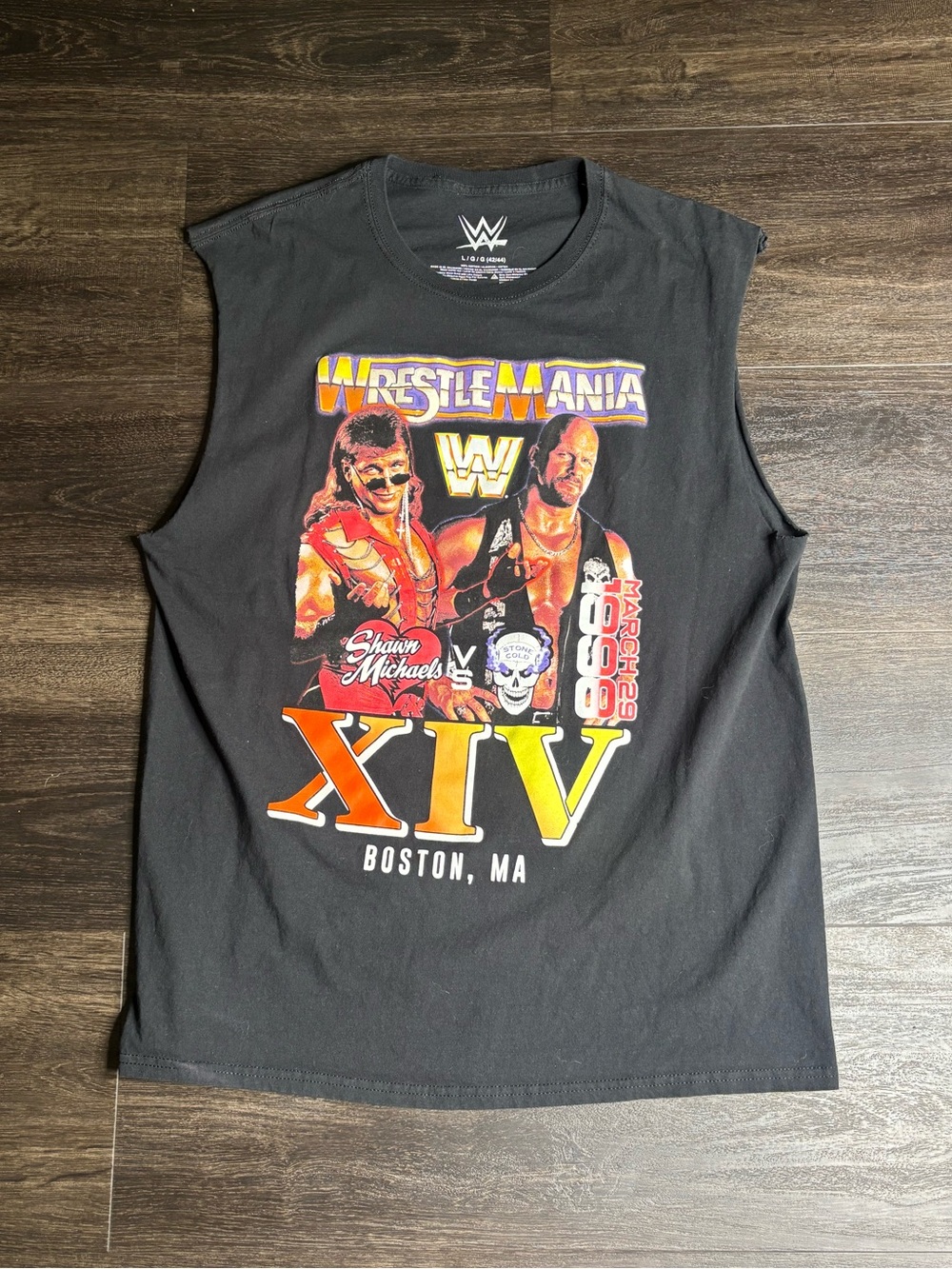 VTG WrestleMania XIV Shirt Mens L Shawn Michaels Stone Cold 1998 WWE